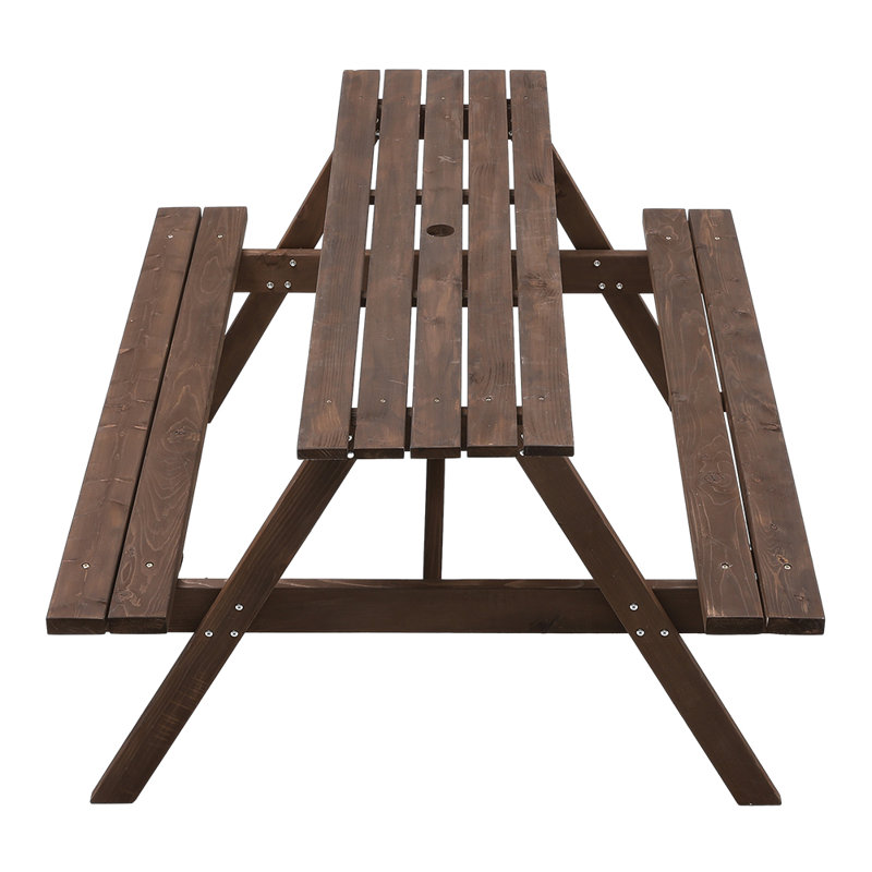 Rectangular Outdoor Table Set, 76" H x 150" W x 41" D