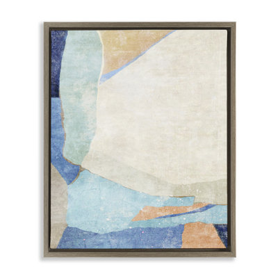 Art mural sur toile à formes géométriques rustiques par Suzanne Nicoll