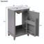 Petit meuble-lavabo moderne de 20 pouces avec lavabo en céramique | 20 po x 14,5 po x 33,3 po, grand rangement avec 1 porte à fermeture en douceur-1756506192