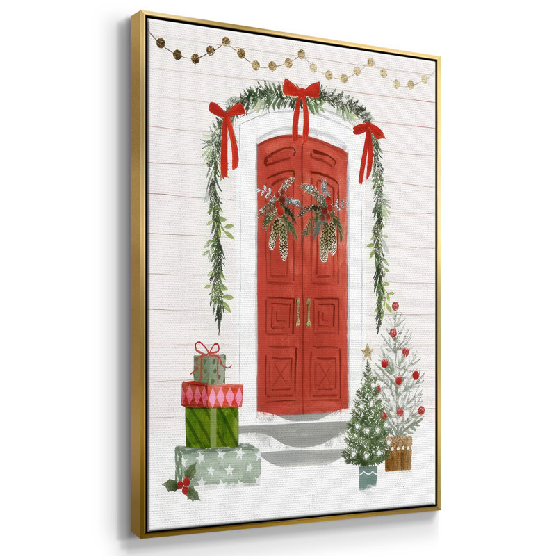 Porte d'entrée festive II, H 25 po x l 17 po x P 1,5 po, Or