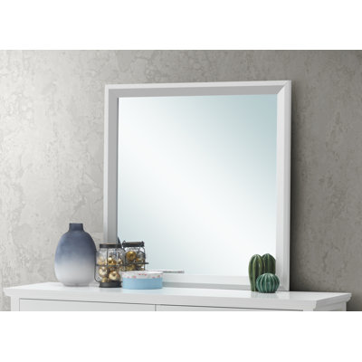 Primo 36"L x 36"H Mirror, White