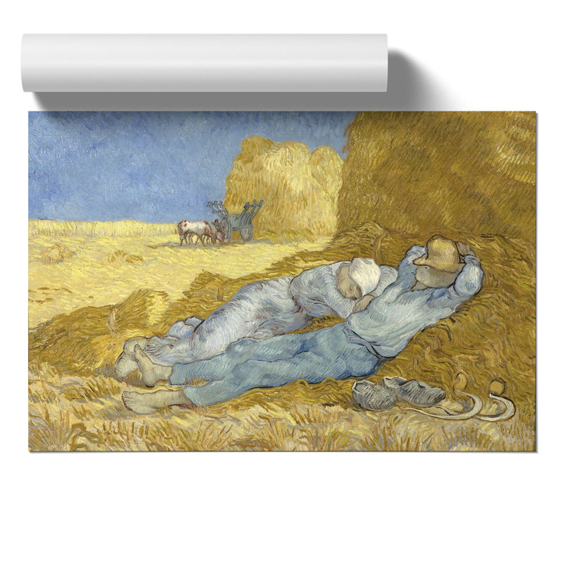 The Siesta by Vincent Van Gogh - No Frame Painting, 21cm H x 30cm W x 0.1cm D