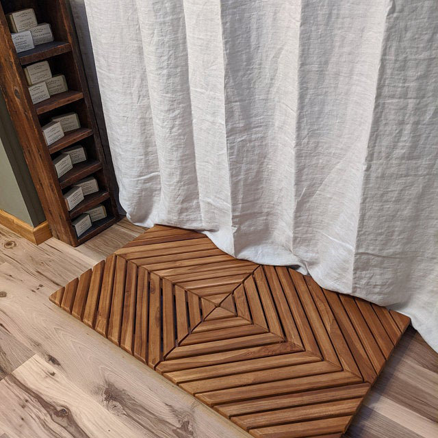 Solid Wood Non-Slip Shower Mat