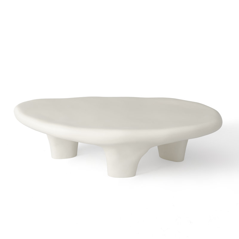 Granite Coffee Table Cloud Shape Coffee Table For Living Room Central Table 65x120cm, White