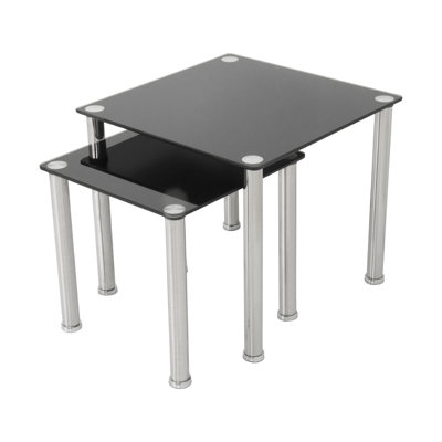 Marmolejo 2 - Piece Glass Top Living Room Table Set