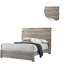 Bois chambre à coucher 1pc grand lit couleur grise cadre de lit papier stratifié mobilier simple moderne