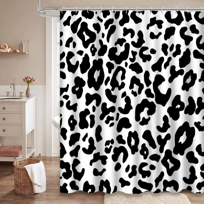 Rideau de douche imperméable à l'eau avec 12 crochets, 72" L x 72" W