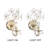 Jamisha 1 Light Champagne Daisy Flower Glass Crystal Armed Sconce