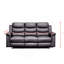 Canapé inclinable avec housse de console centrale, housses extensibles de canapé inclinable à 3 sièges (NOIR, housse inclinable à 3 sièges avec console) Similicuir NOIR
