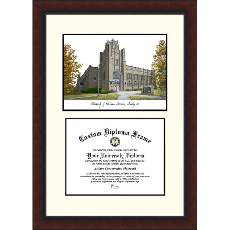 Cadre de diplôme de l’ancien nord du colorado NCAA