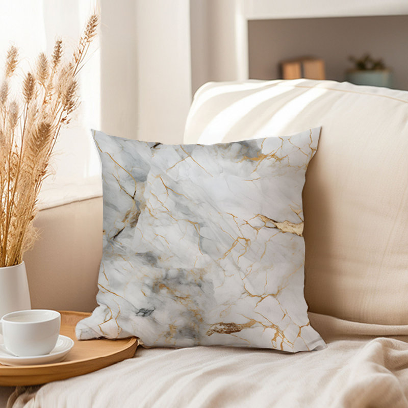 Abstract Marble Geode Pattern - II Modern Throw Pillow Cover, 18x18