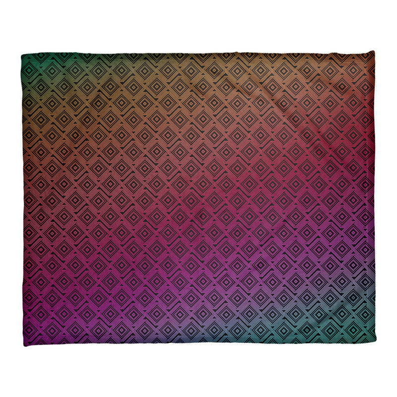 Couverture polaire Katelyn Elizabeth, l 52,5 po x L 62,5 po, Mauve, citron, vert clair