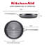 Kitchenaid Nitro Carbon Steel Skillet / Fry Pan, Stainless Steel Handle, Induction Suitable, Gray-727666016