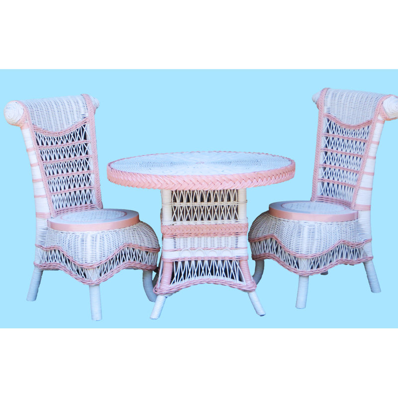 Ensemble de table de jeu et de chaises Glick Kids, Rose / blanc