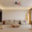 Rachel 42" 5-ABS Blade Modern Classic Flush Mount Ceiling Fan With Tri-Color LED Light Source Dimming, Silent DC Motor-1090091075