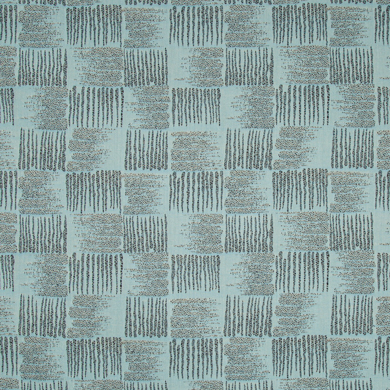 Terra Firma III Motto Fabric, Teal/Gray