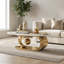 Table basse ovale en faux marbre Cogliandro-323301485