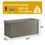 Boîte de terrasse verrouillable en résine résistante à l'eau 210 gallons Decksplore-131139661