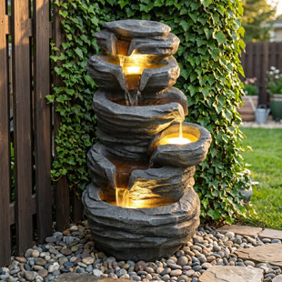 Fontaine d'extérieur en résine mdj pottery