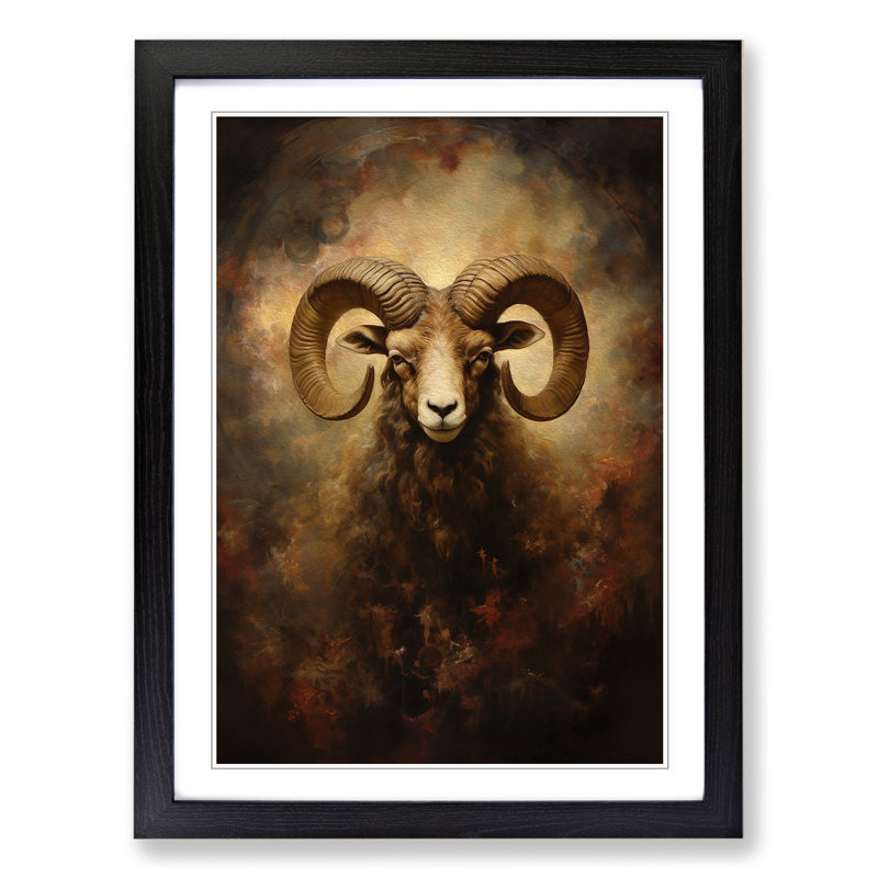 Single Picture Frame Print on Wood, 46cm H x 34cm W, Black Framed