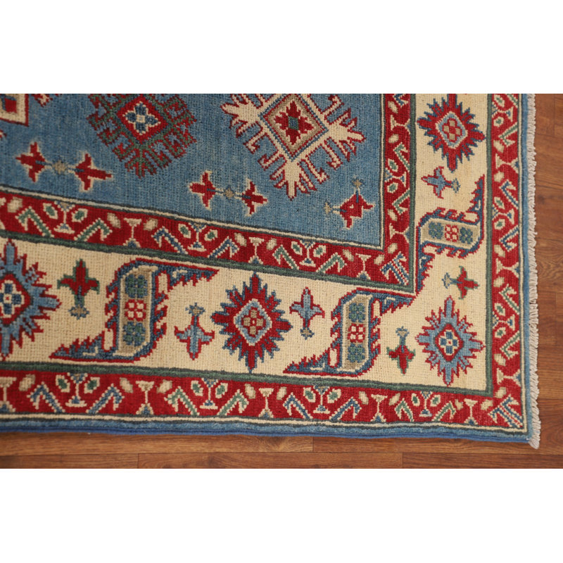 Tapis oriental bleu clair Kazak 5