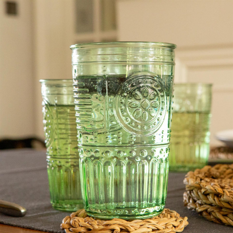 Bormioli Rocco Romantic Highball Glasses, 12, 340ml, Green