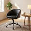 Chaise de bureau moderne Mid-Century avec siège rembourré, chaise de bureau pivotante à hauteur réglable pour bureau à domicile, bureau, chambre à coucher, coiffeuse et coiffeuse-130513261