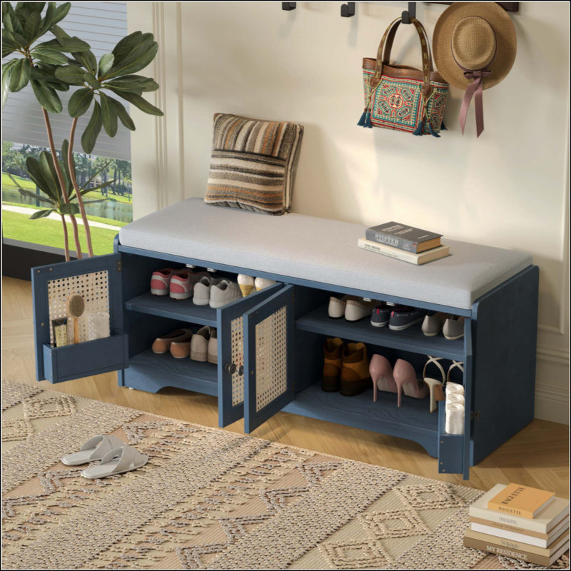 Banc de rangement Rustic, Marine antique