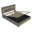 Ottoman Bed With Led And Usb Linen Grey-888904187