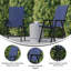 Chaise de patio pliante d'extérieur Hedgesville-86859329