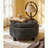 Round Storage Ottoman with Removable Tray and Tufted Design-1806564311