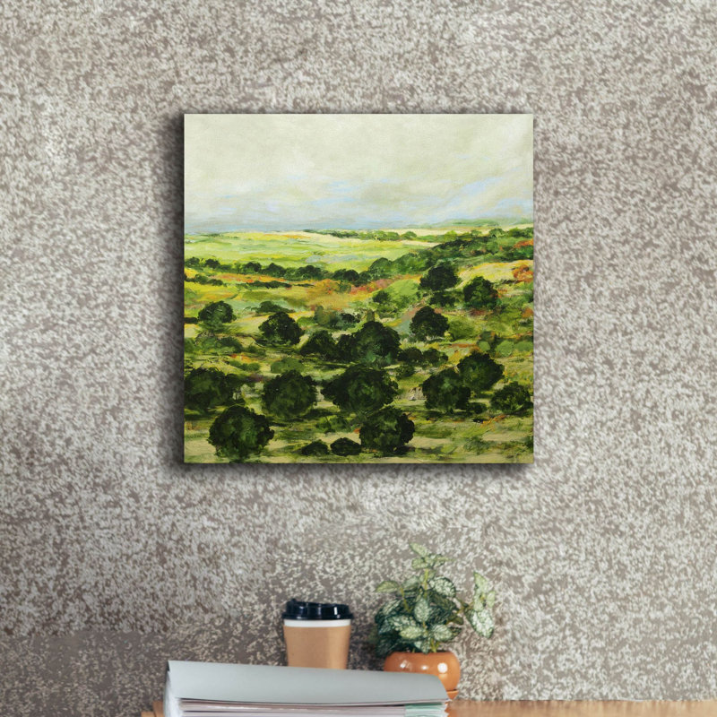  «Broom Croft» par Allan Friedlander, art mural sur toile, 18 po x 18 po