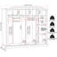 Greenock Solid Wood Four-Door Wardrobe