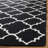 Rodgers Hand Woven Flat Weave Wool/Cotton Geometric Rug in Ivory/Black-1723211706