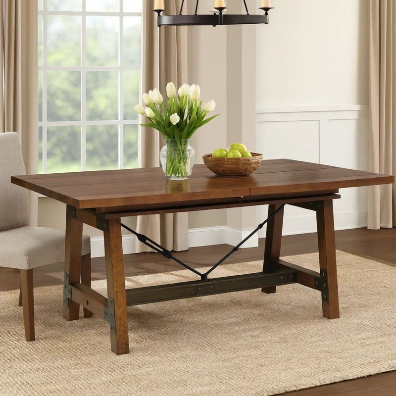 Jerame Extendable Dining Table, Dark Brown 1