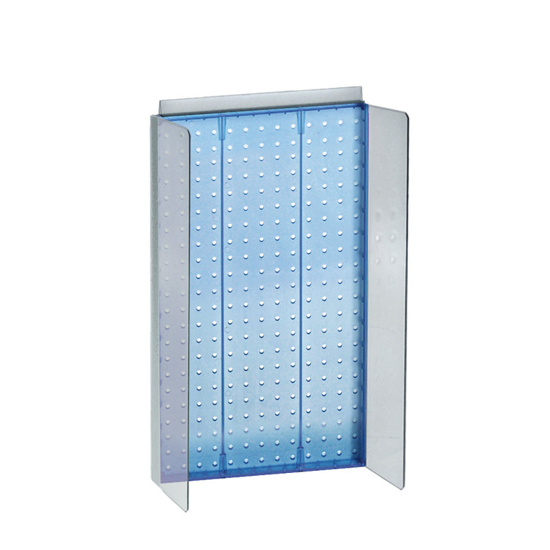 13.5"W x 22"H Pegboard Powerwing Display, Clear