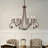 6-Light Dimmable Steel Candle Style Chandelier