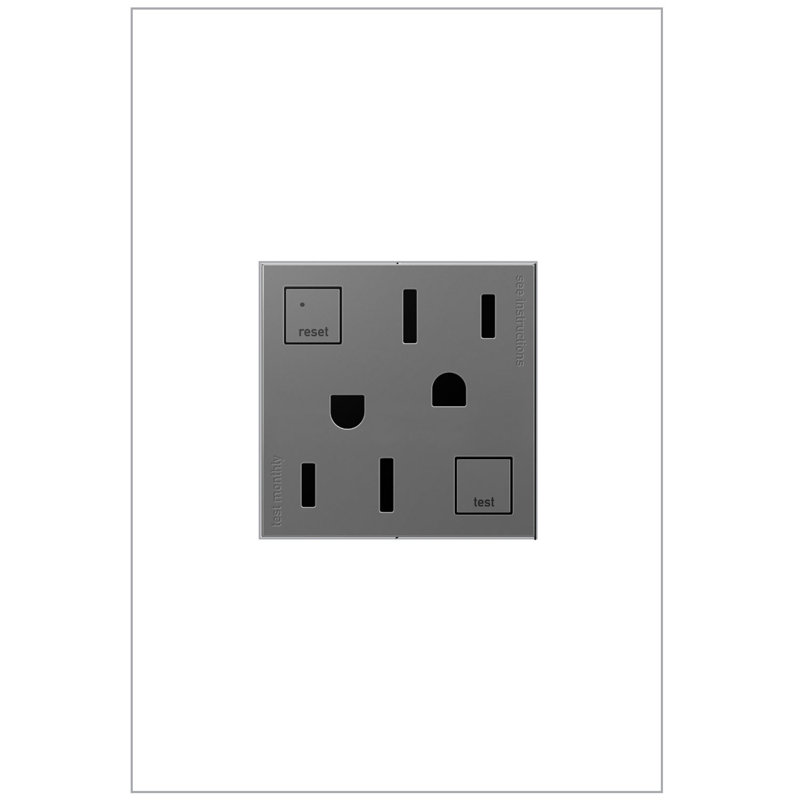Adorne® 15 Tamper Resistant Duplex Outlet, Magnesium