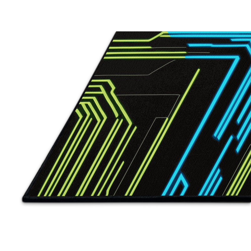 Cybernetic Grid Rug, Square 8'