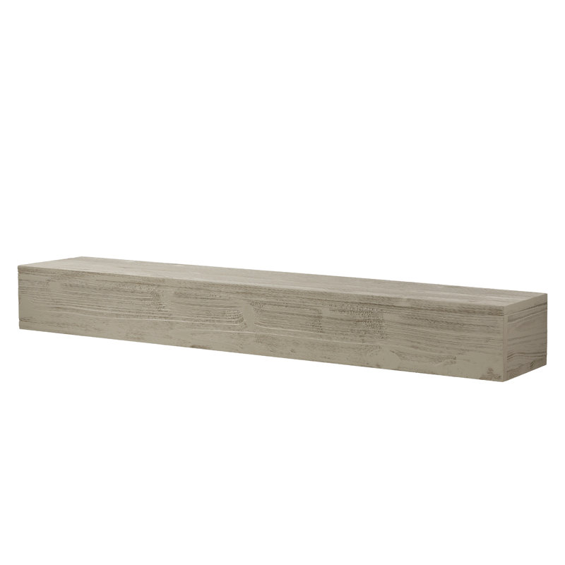 Manteau de cheminée en bois rustique, tablette murale et flottante pour la décoration intérieure, H 6 po x l 72 po x P 9 po