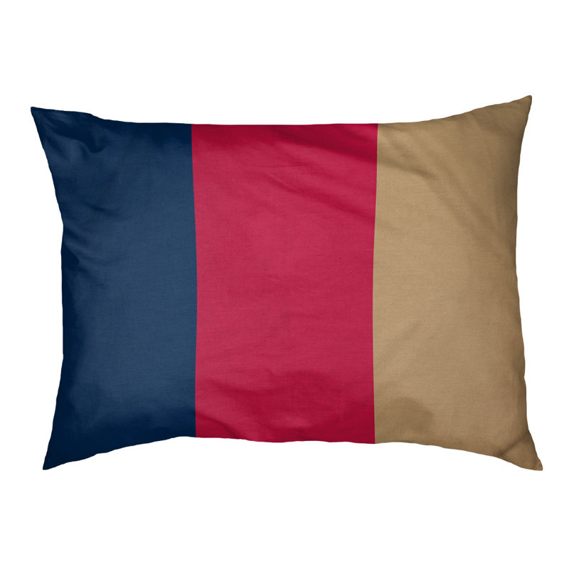 Coussin Arizona, Moyen (l 28 po x P 18 po x H 9,5 po), Bleu marine / rouge écarlate / or de Kasota des T