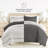 8-Piece Reversible Bedding Bundle - Patterned Duvet Cover, Comforter Insert and Solid Sheet Set-99311795-99311798