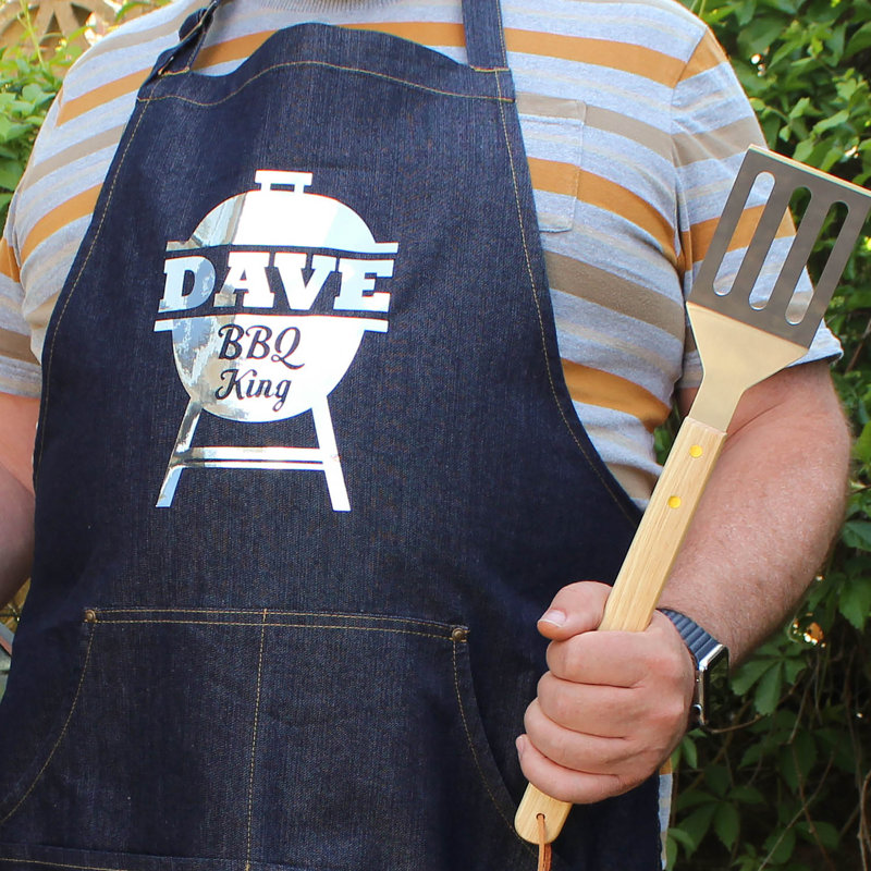 Father's Day Solid Colour Bib Apron, Yes