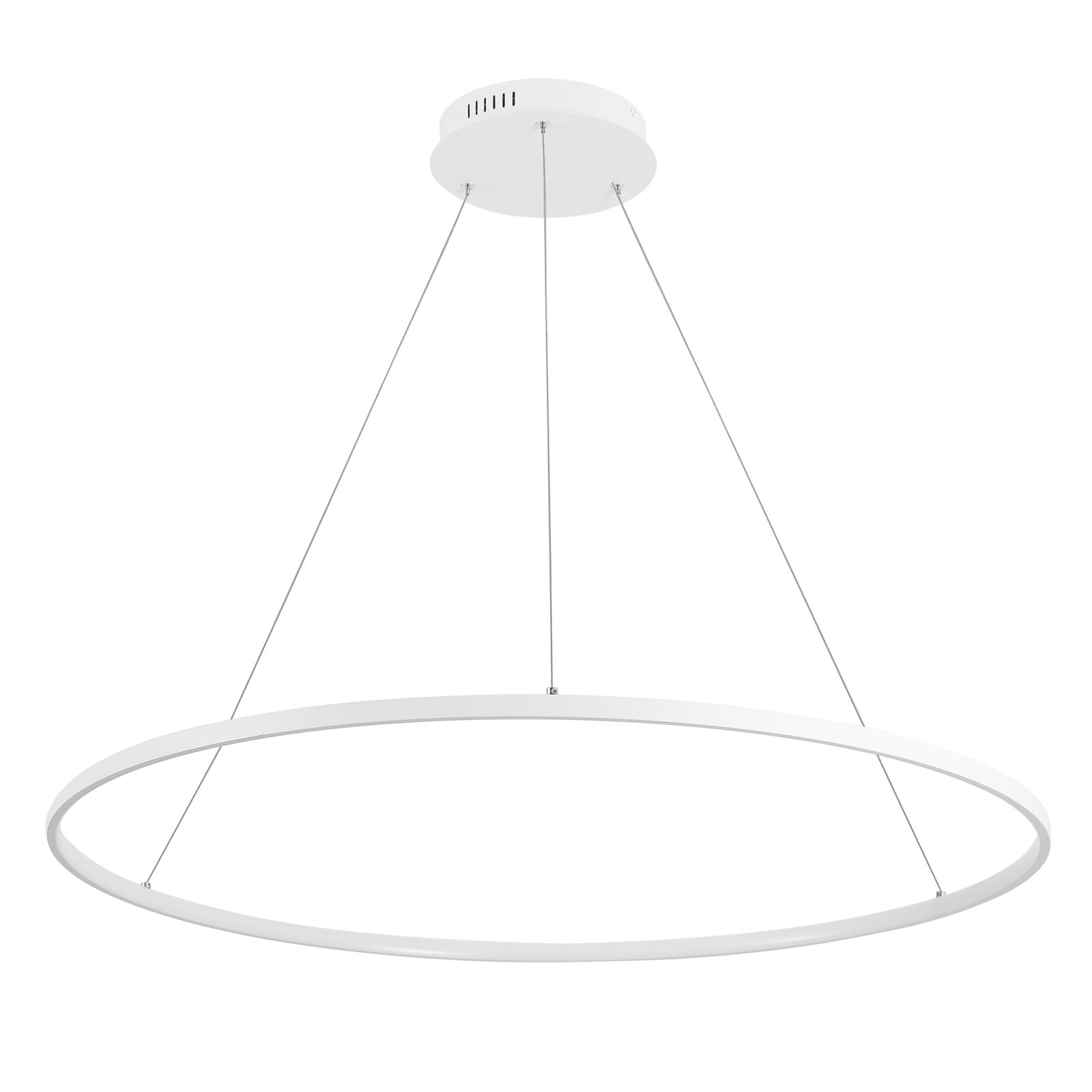 Odin Single Light Dimmable LED Pendant, 0.75" H x 34.88" W x 34.88" D, Matte White