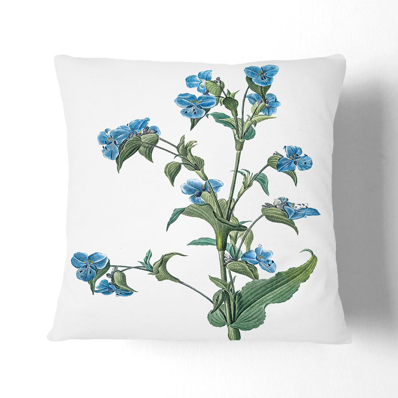 Floral Square Throw Cushion, 55cm H x 55cm W x 20cm D, Stone