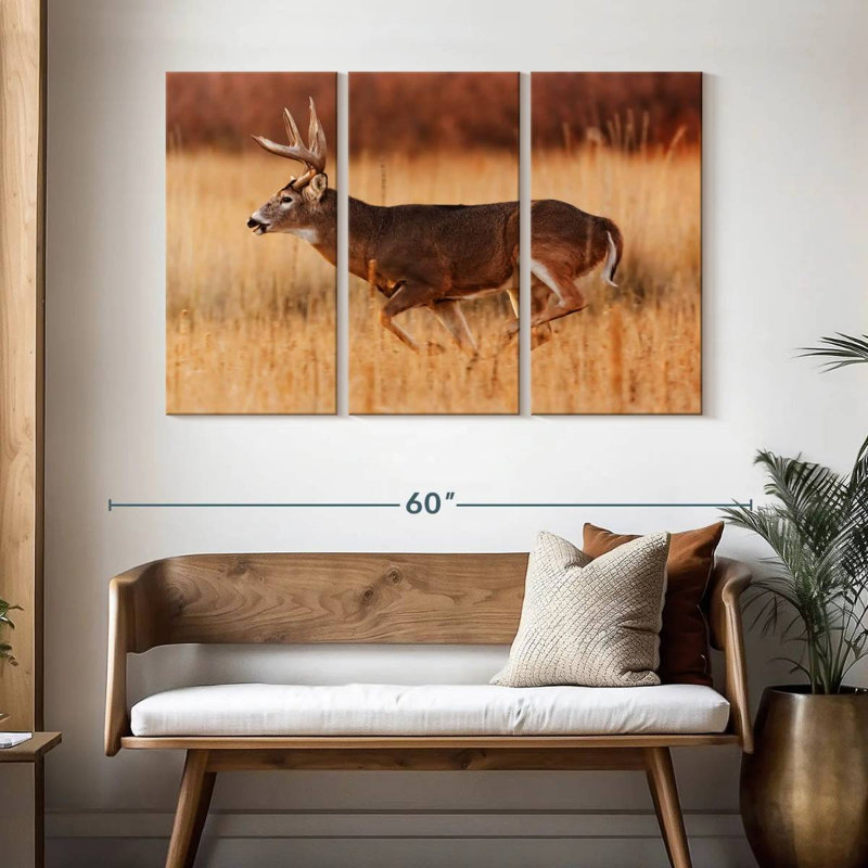 Brampt Running Buck, 32" H x 50" W