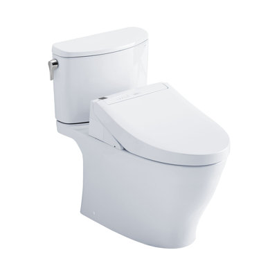 Toilette allongée deux pièces 1,28 GPF avec siège de bidet C5 TOTO® WASHLET® + Nexus®, coton blanc