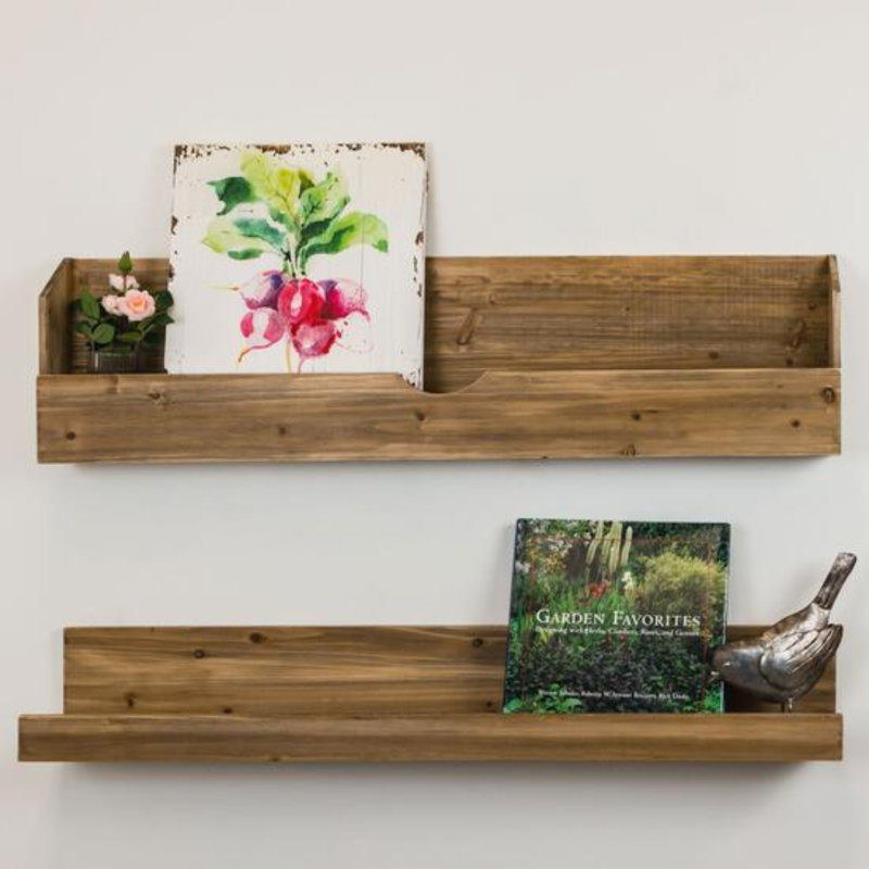 Runge Solid Wood Floating Shelf