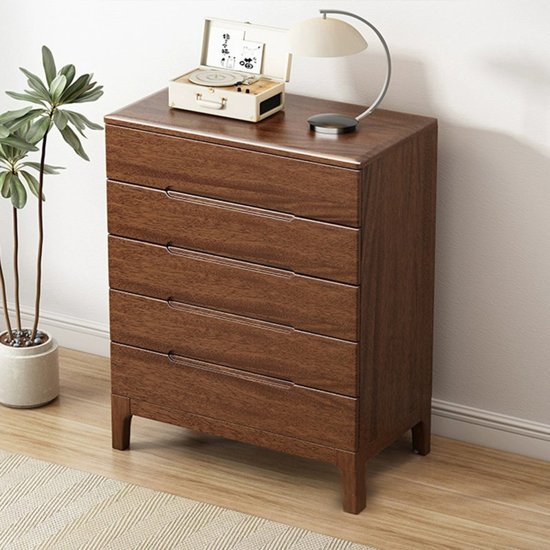 Armoire d'appoint en noyer massif, Noyer, H 46,46 po x l 23,62 po x P 17,72 po