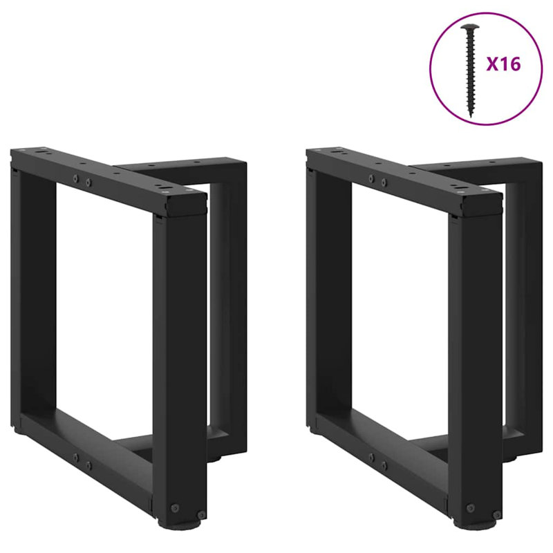 Ayzen Table Leg, Black, 50 x 25 x (42-43) cm